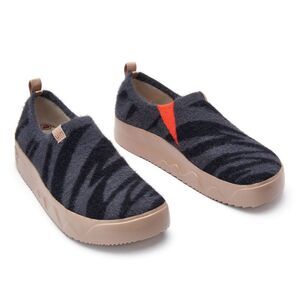 UIN Men's Walking Shoes Casual Wide Toe Sneakers  (Toledo 9- Cement Black)